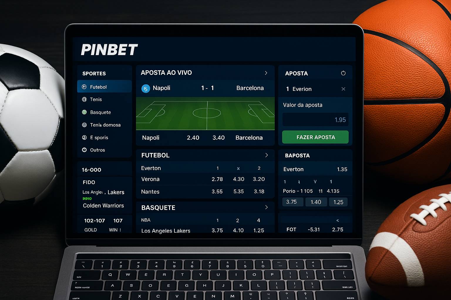 Aposte em apostas esportivas no cassino online PINBET